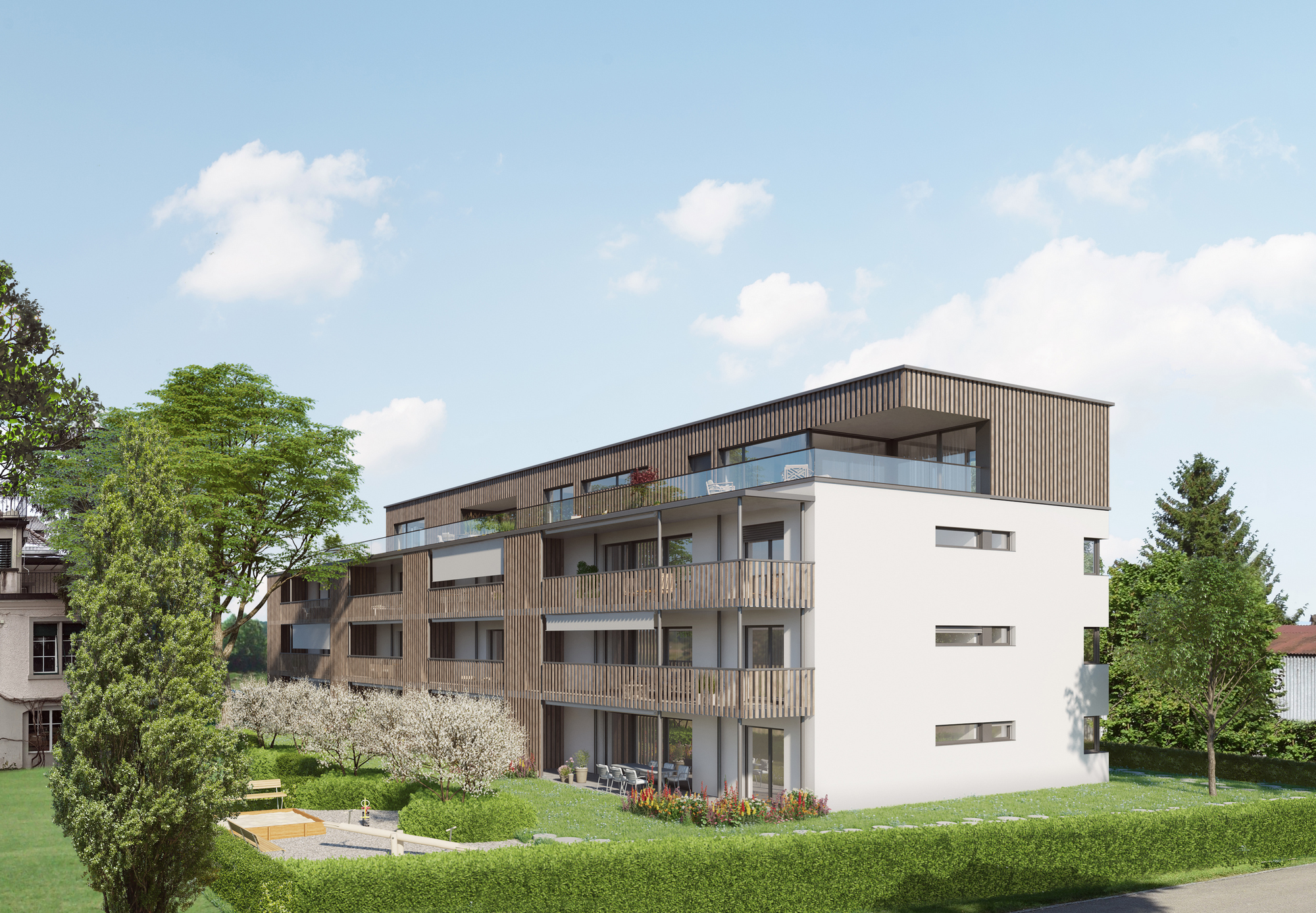Neubauwohnungen im Widlerpark in Weinfelden: Aussenansicht